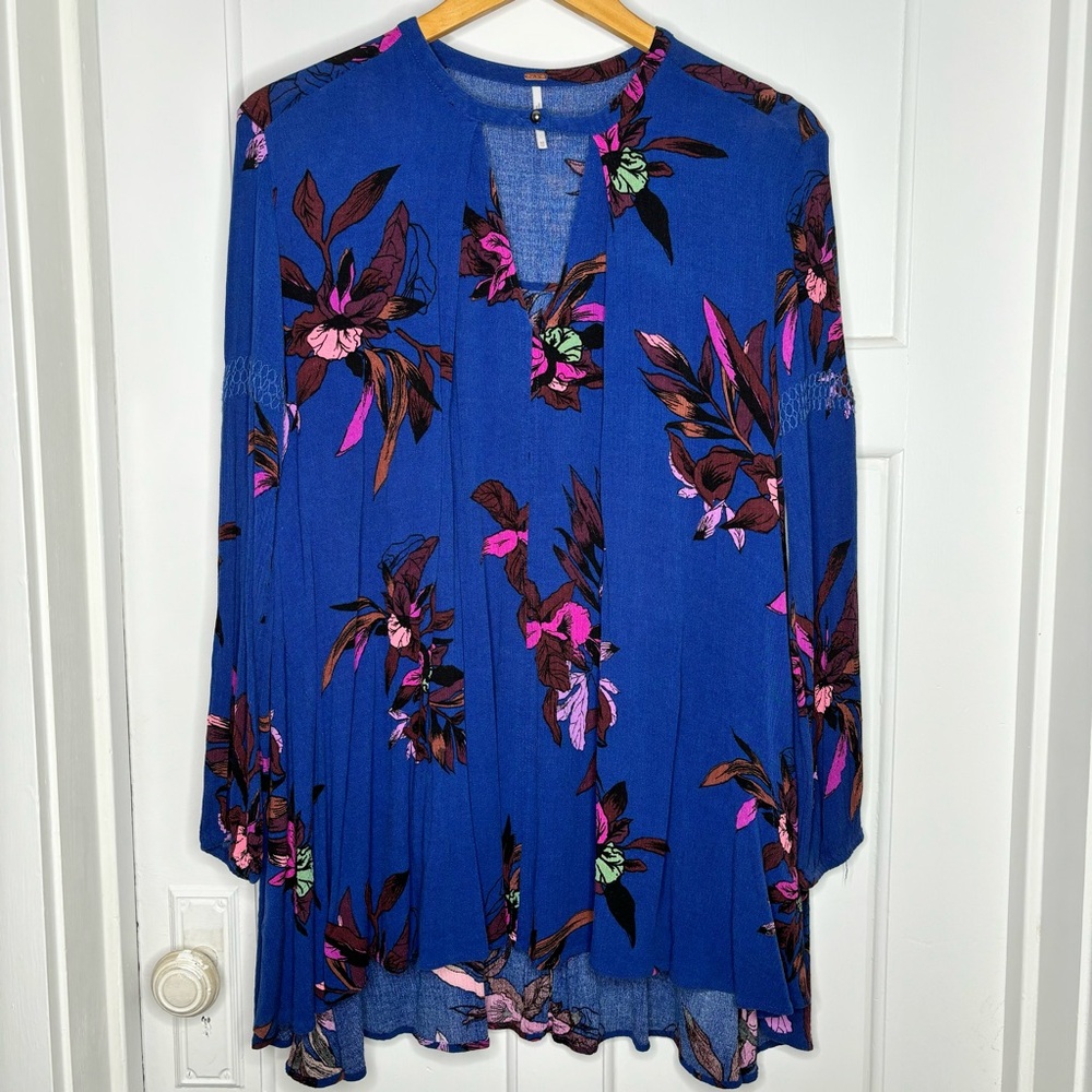 Free People Floral Tunic Mini Dress